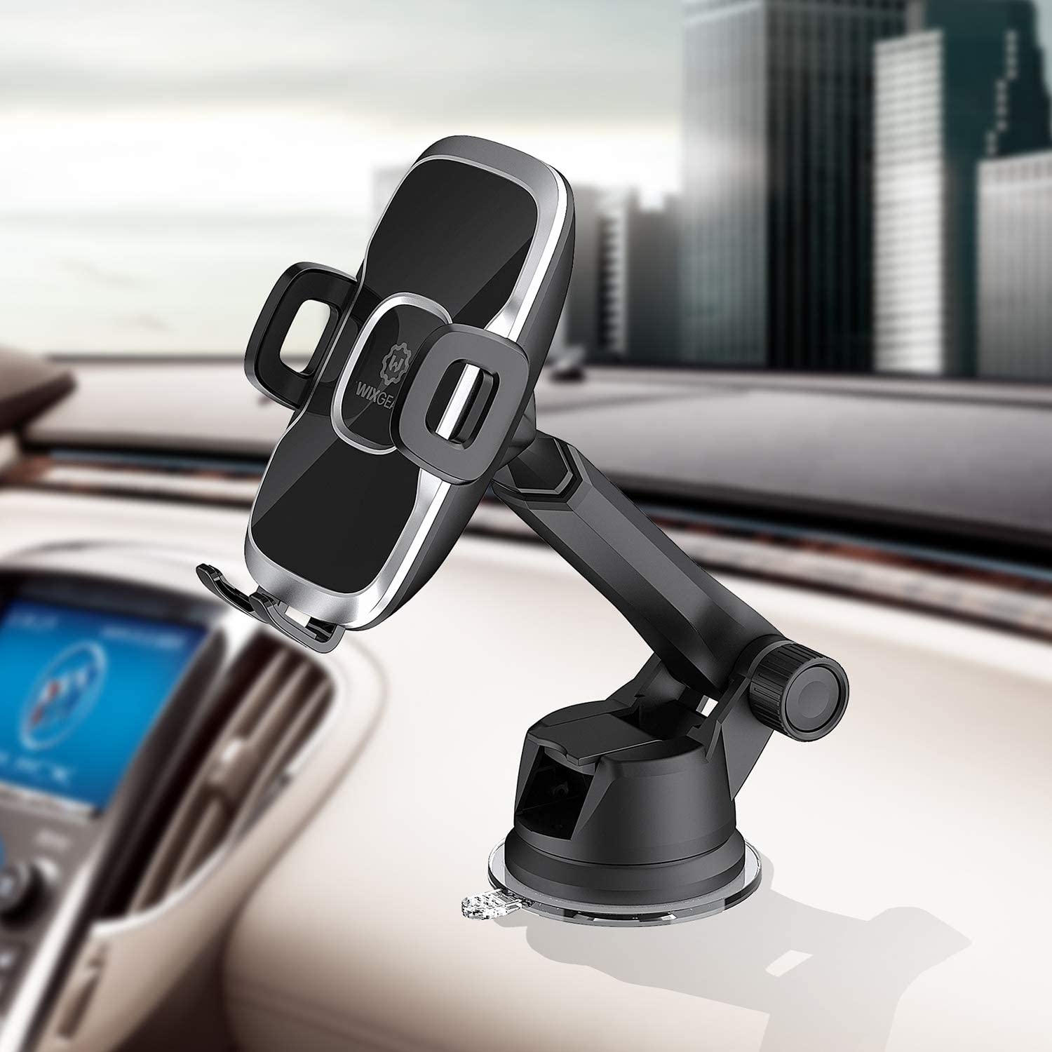 Phone Holder for Car, WixGear Universal Dashboard Windshield Phone Car Suction Cup Mount Holder