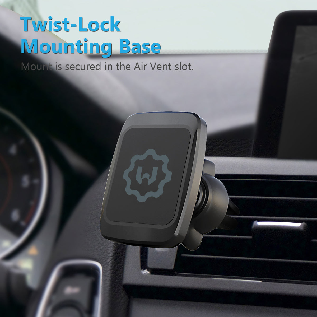 WixGear Universal Twist-lock Mount Air vent Magnetic Car Mount Holder, for Cell Phones