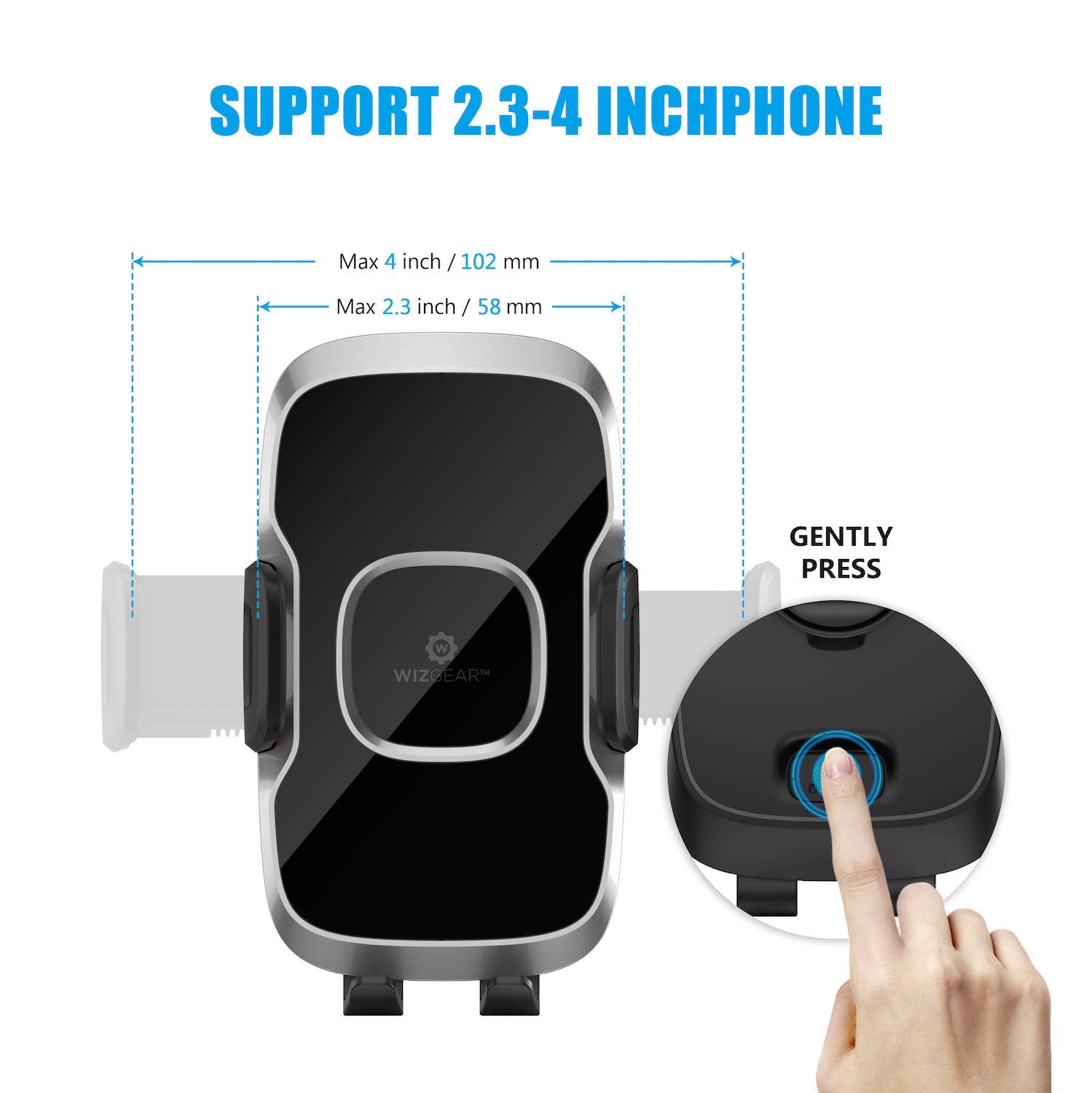 WixGear Air Vent Phone Mount for Car, With Swift-Grip Holder For All Cellphones