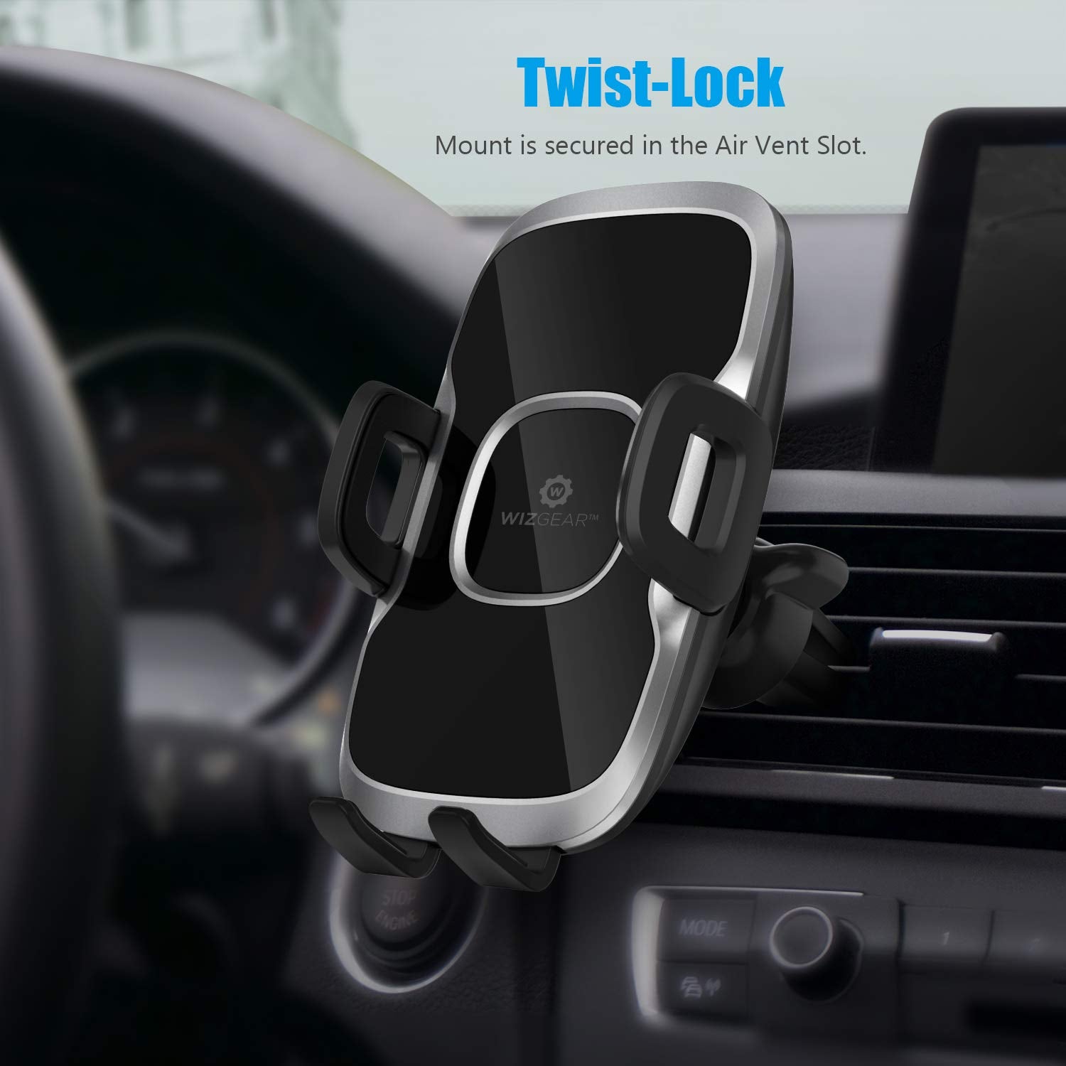 WixGear Air Vent Phone Mount for Car, With Swift-Grip Holder For All Cellphones