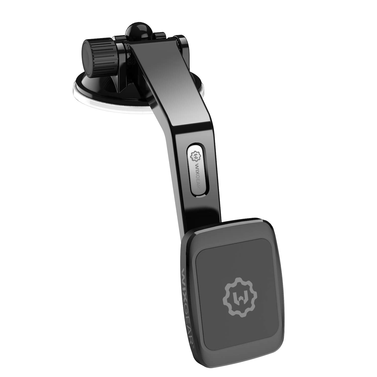 WixGear Magnetic Mount Universal Dashboard Curved Magnetic Phone Car Mount Holder for Cell Phones and Mini Tablets with Fast Swift Snap Technology M
