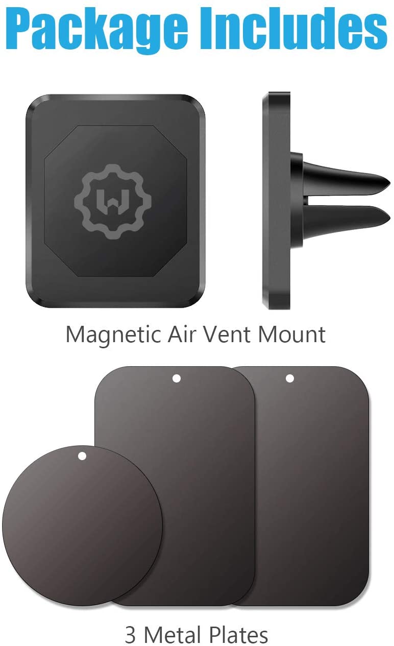 WixGear Universal Air Vent Magnetic Phone Car Mount Holder New SQUARE design