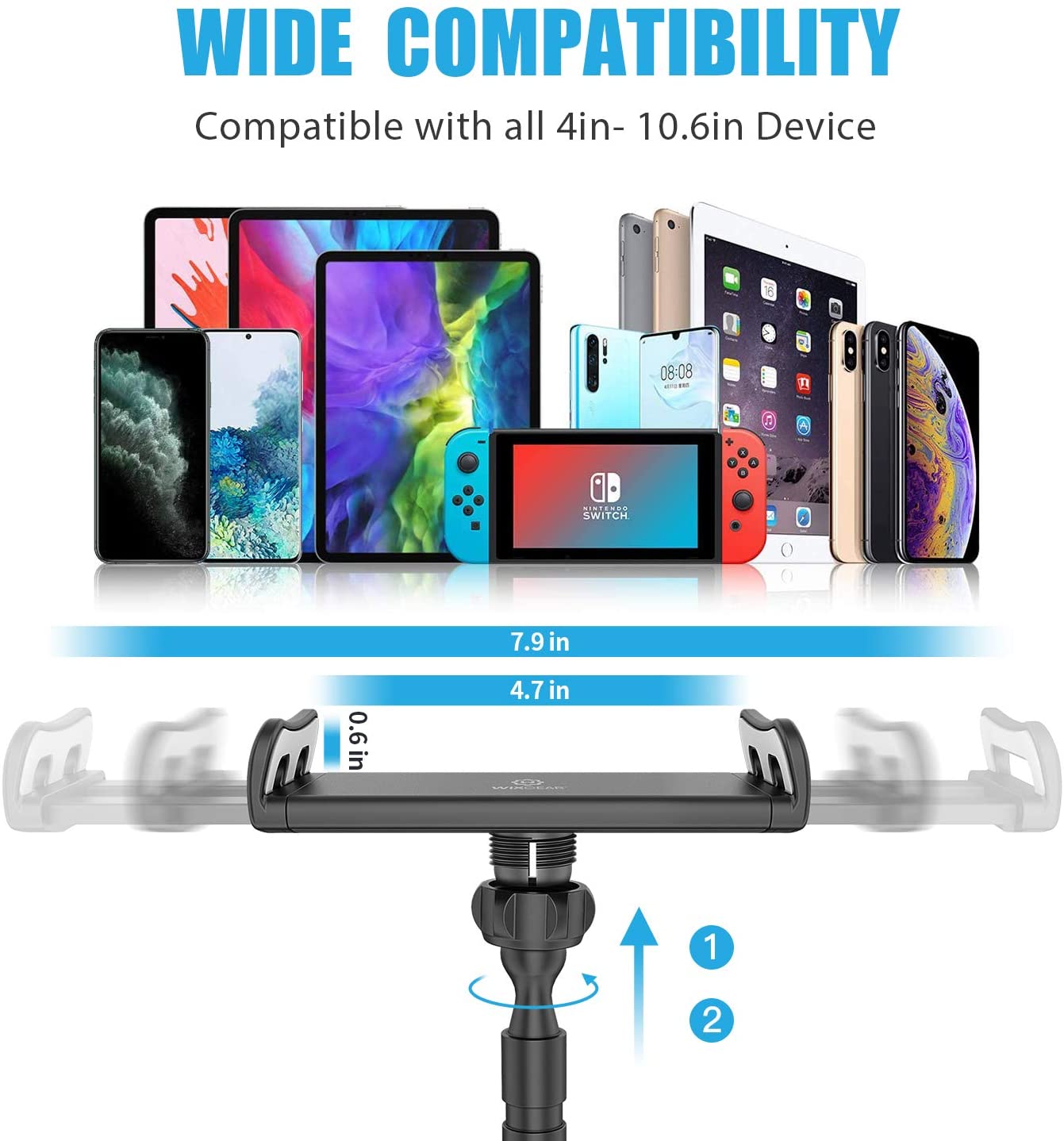 WixGear Gooseneck Tablet Stand, Tablet Mount Holder for iPad Samsung Tabs