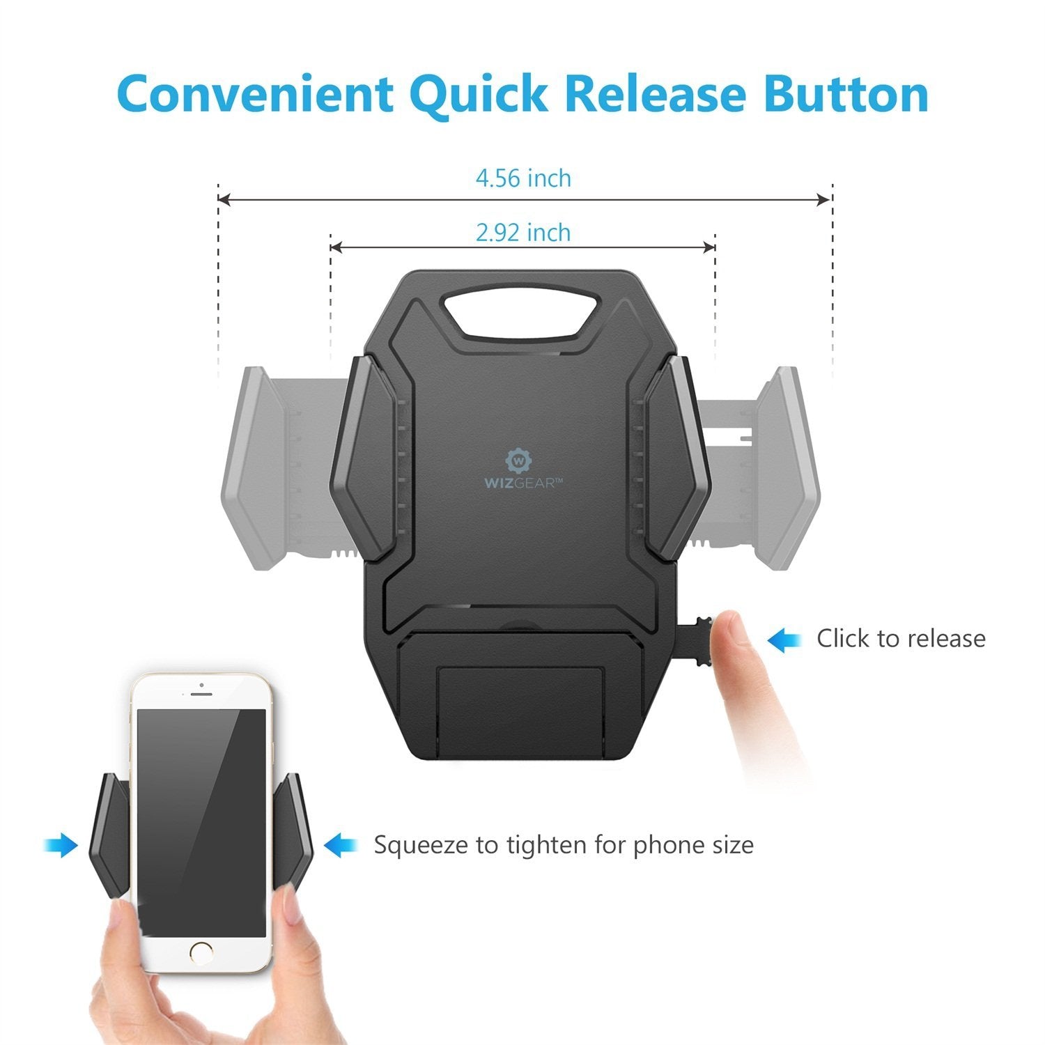 WixGear Universal Smartphone Car Air Vent Mount Holder Twist Lock Cradle