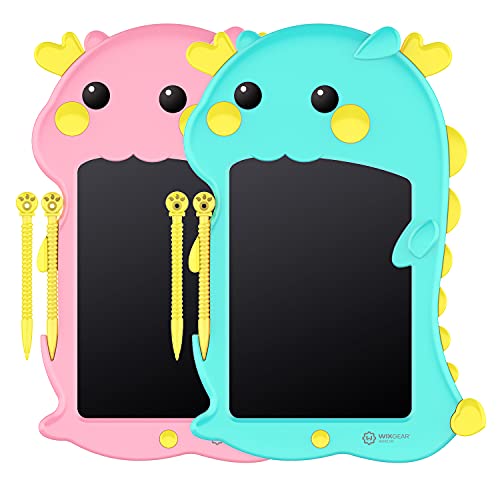 WixGear (2 Pack) LCD Writing Tablet for Kids, Colorful Toddler Doodle Board Drawing Tablet Erasable Reusable Electronic