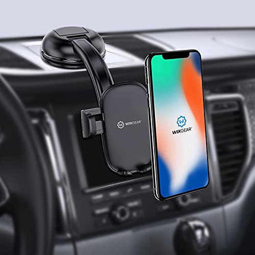 WixGear Universal Dashboard Curved Phone Car Suction Mount Holder for