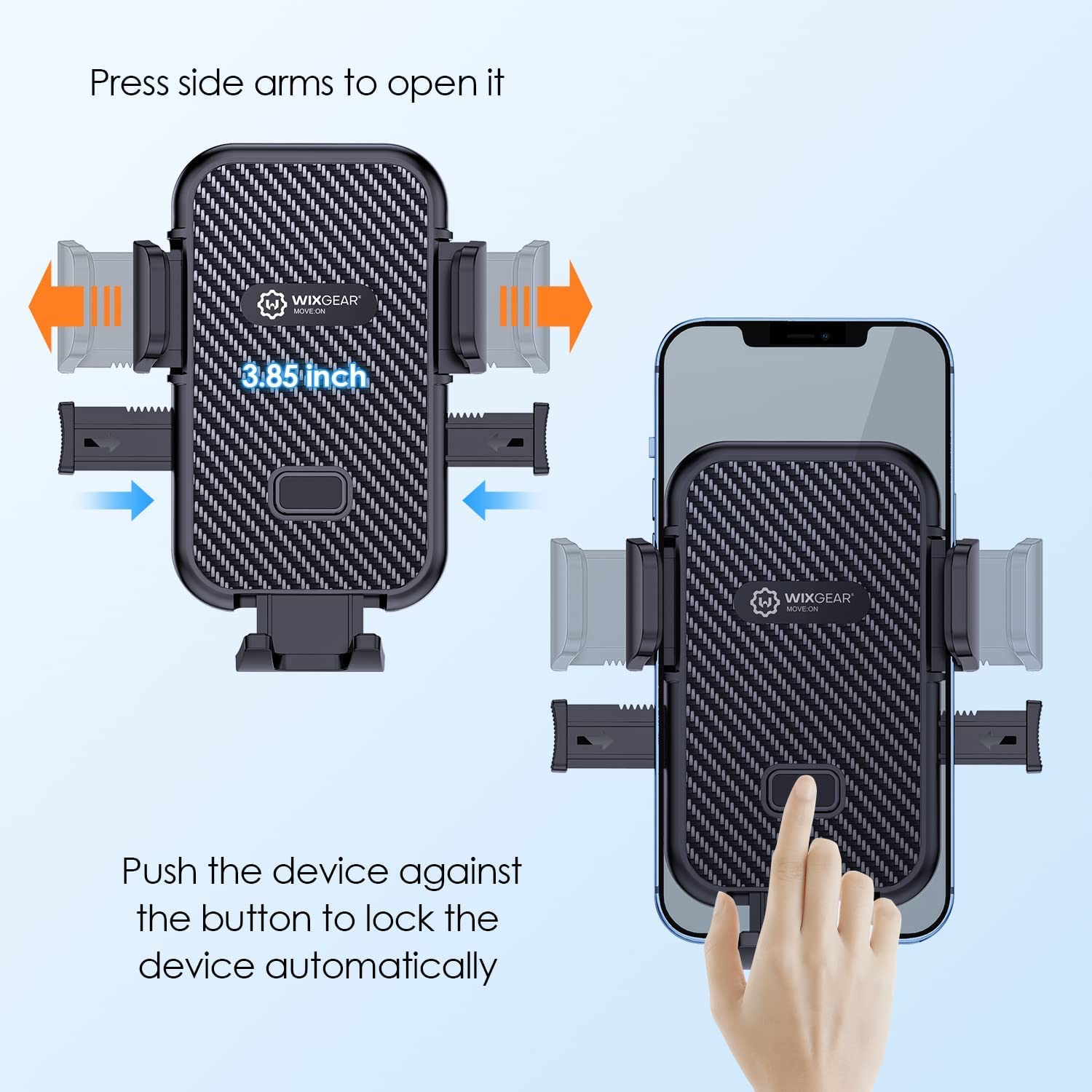 WixGear Universal Phone Holder for Car, Windshield Mount and Dashboard Mount Holder for Cell Phones and Tablets