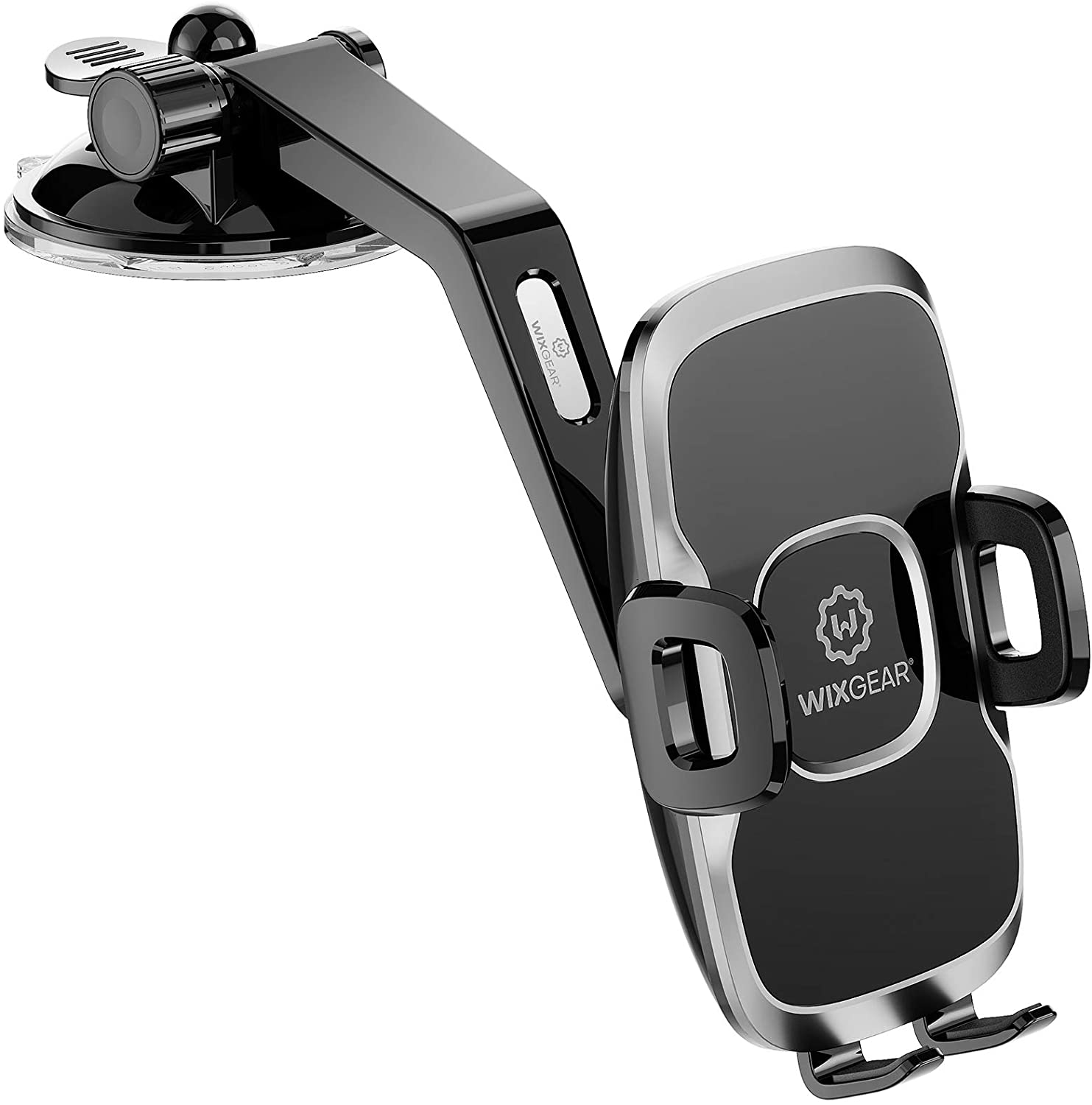 Wixgear Universal Dashboard Curved Phone Car Suction Cup Mount Holder for Cell Phone 360 Degree Rotation.
