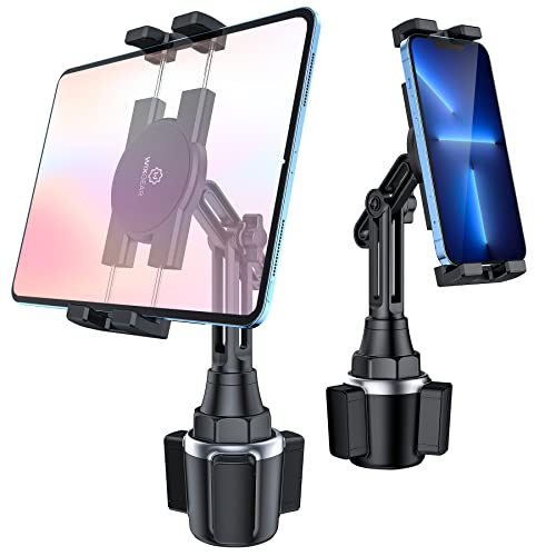 WixGear Car Cup Holder Tablet and Phone Mount Adjustable Automobile Cup Holder Smart Phone Cradle Car Mount