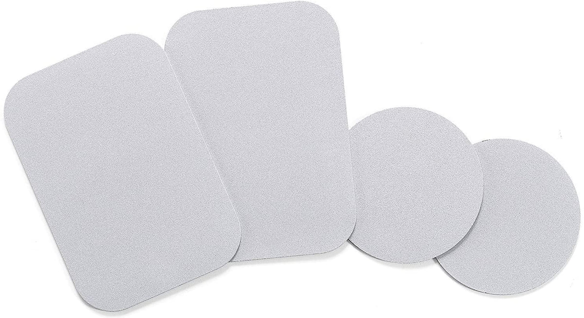 WixGear Silver Metal Plate (4 Pack) with Adhesive for Magnetic Cradle-less Mount (Silver)