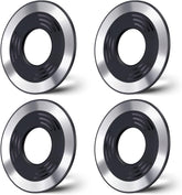 WixGear Adhesive Metal Ring for Phone Case Cover, Thin Sticker Compatible to Magsafe Metallic Plate for iPhone 14 13 12 Pro Max Mini Sticky Round Piece for Magnetic Grip Holder (4 Pack)