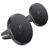 WixGear Magnetic Phone Holder for Car [2 Pack], Universal Air Vent Magnetic Phone Mount, Compatible with MagSafe Phones Using Adapter Ring or Plate, Includes 2 Metal Plates
