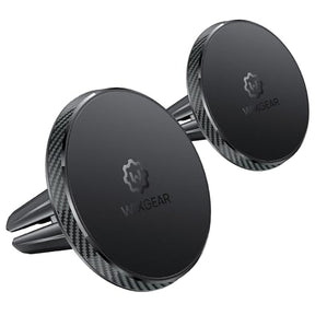 WixGear Magnetic Phone Holder for Car [2 Pack], Universal Air Vent Magnetic Phone Mount, Compatible with MagSafe Phones Using Adapter Ring or Plate, Includes 2 Metal Plates