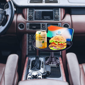 WixGear Car Cup Food Holder with Phone Mount Adjustable Automobile Cup Holder Smart Phone Cradle Car Mount