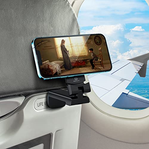 WixGear Magnetic Airplane in Flight Tablet Phone Mount, With Multi-Directional Dual 360 Degree Rotation, Pocket Size Travel For Flying