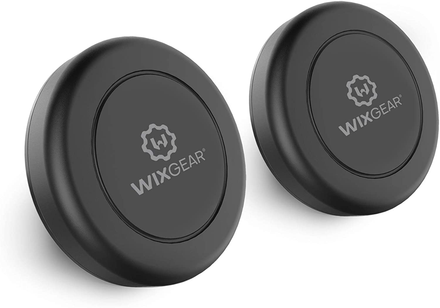 WixGear Universal Flat Stick On (2 Pack) Dashboard Magnetic Car Mount Holder for Cell Phones and Mini Tablets