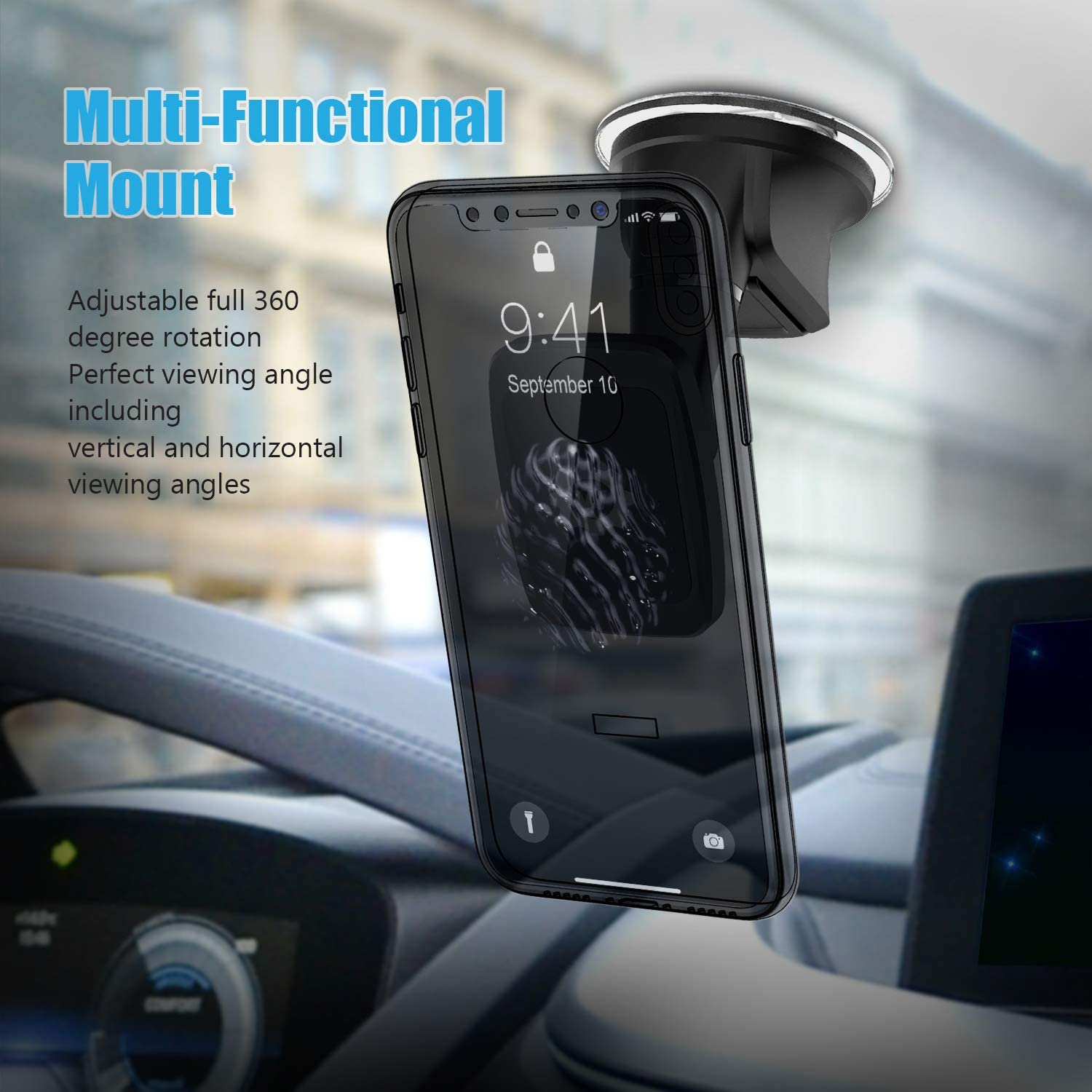 Dashboard Mount, WixGear Universal Magnetic Car Mount Holder, Windshield Mount and Dashboard Mount Holder for Cell Phones with Strong Dashboard Gel