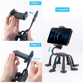 WixGear Cell Phone Octopus Tripod, Universal Smartphone Holder Octopus Tripod 8 Legs for All Smartphones