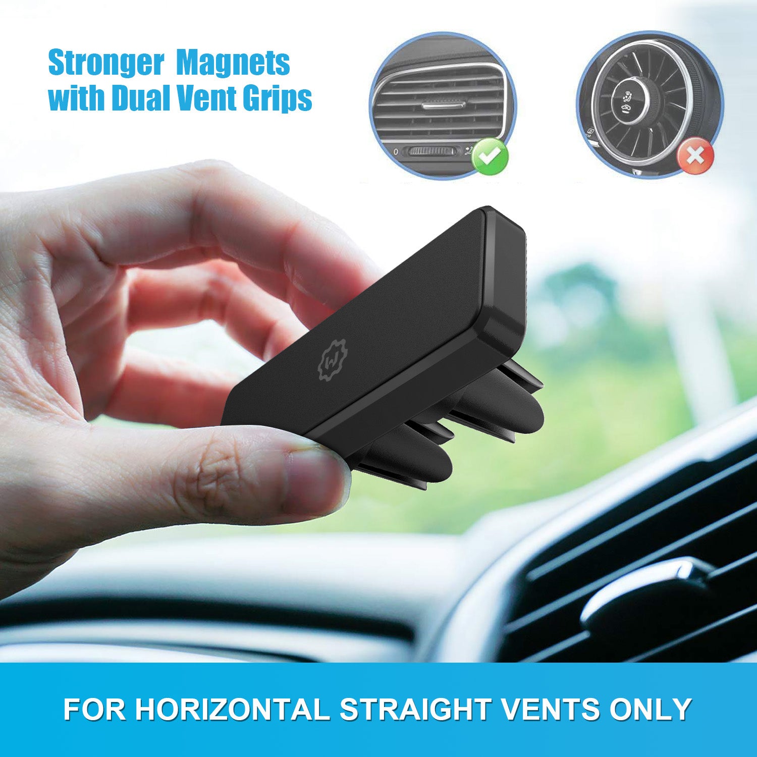 WixGear Universal Air Vent Magnetic Phone Holder for Car, for Cell Phones and Mini Tablets