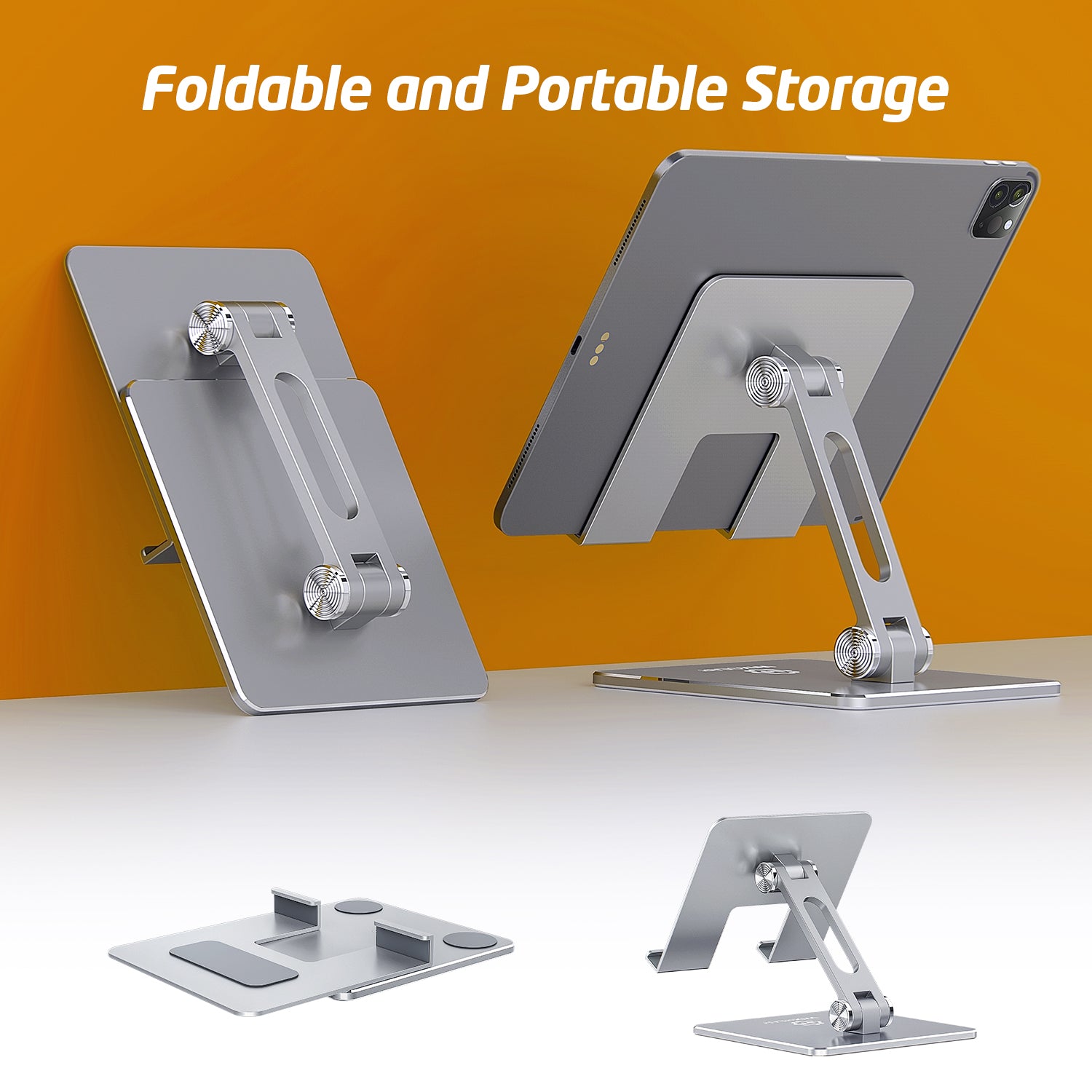iPad Stand and Tablet Stand for Desk, WixGear Aluminum Metal Tablet Holder for Desk, Angle Height Adjustable Ipad Holder