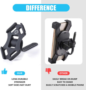 WixGear (2 Pack) Universal Rubber Bike Phone Holder and Motorcycle Phone Mount