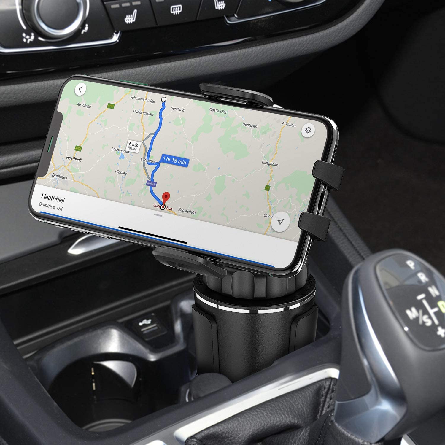 WixGear Cup Holder Phone Mount,Car Cup Holder Phone Mount Adjustable Automobile Cup Holder Smart Phone Cradle Car Mount