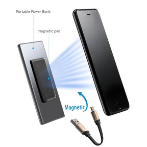 Magnetic Kit for Portable Power Banks Batteries, Power bank Magnetic Mount to Your Phone