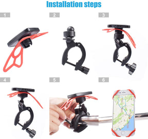 WixGear Universal Magnetic Bicycle & Motorcycle Handlebar Phone Holder for Cell Phones and GPS