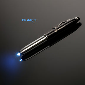 WixGear 3-in-1 Stylus Pen - Stylus Pen for Touch Screens with LED Flashlight and Pen (Gunmetal)