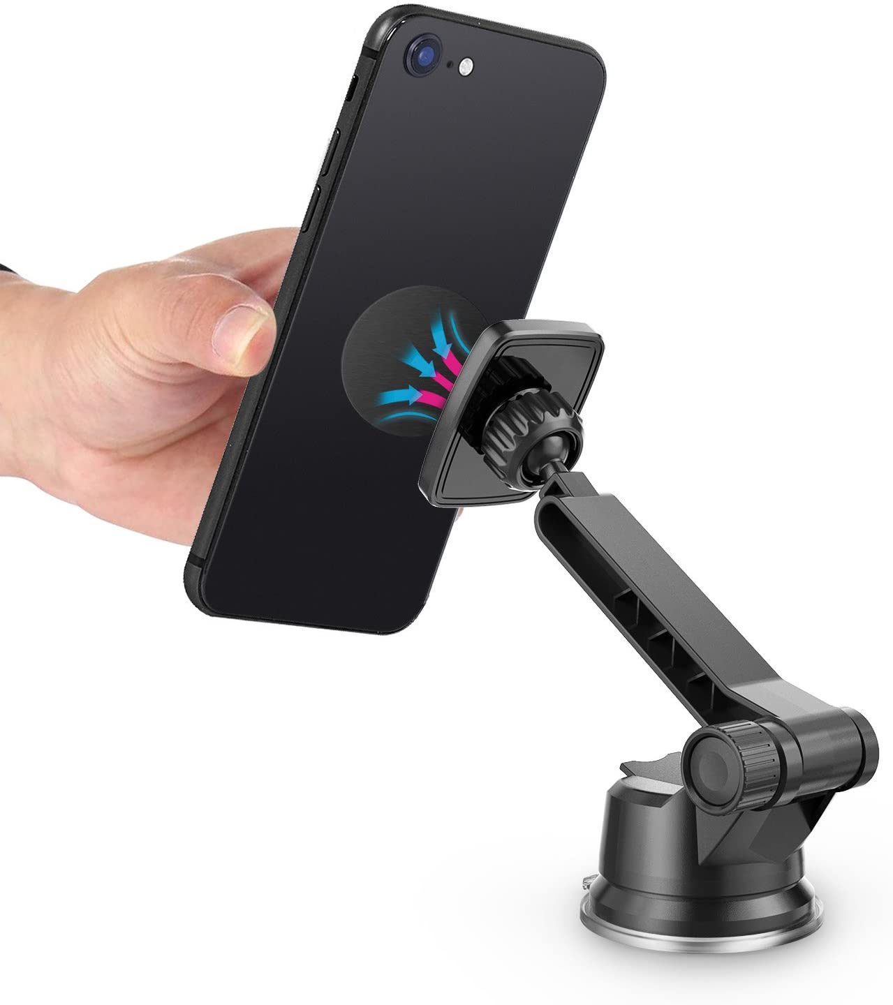 WixGear Universal Magnetic Car Mount Holder, Windshield Mount and Dashboard Mount Holder for Cell Phones and Tablets