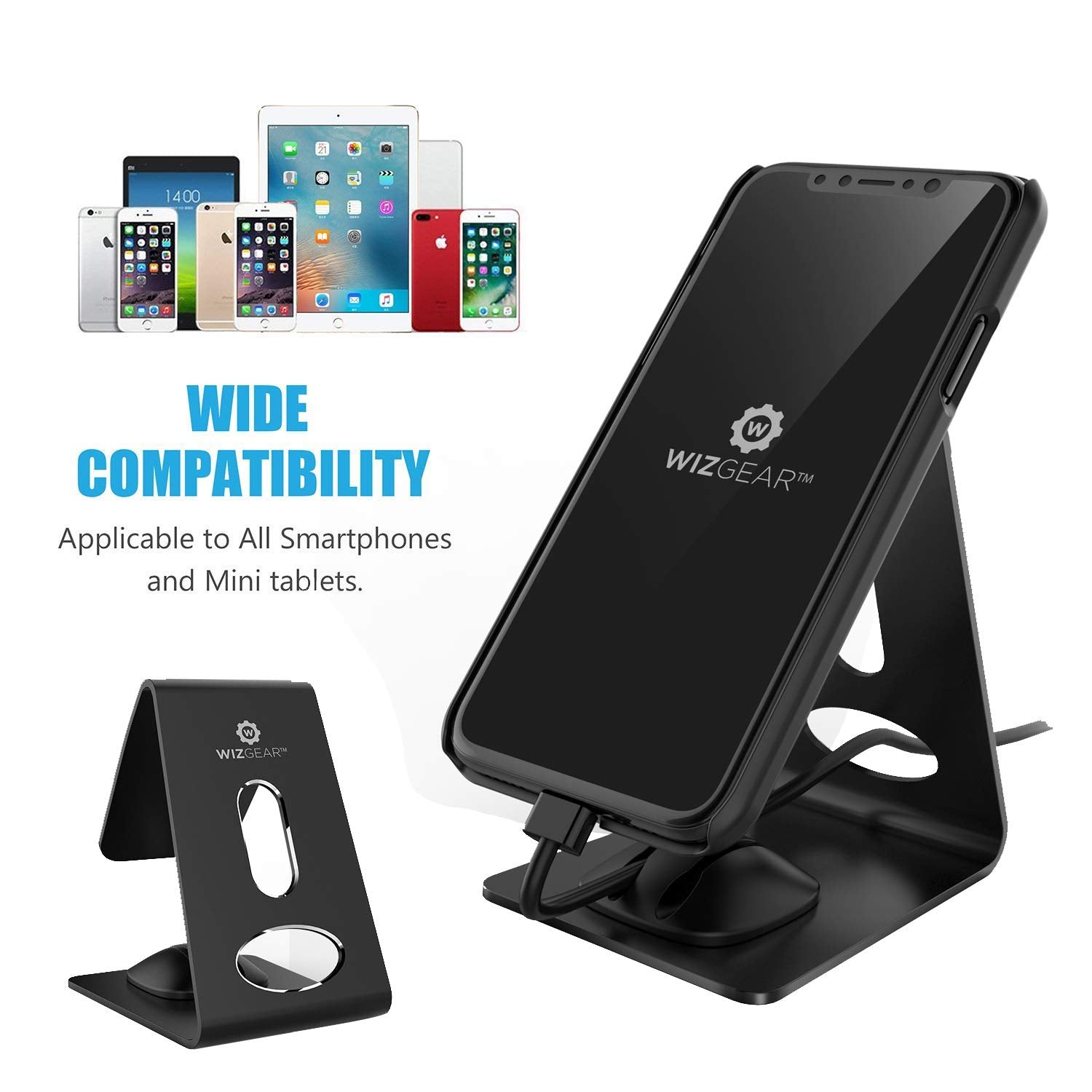 WixGear Premium Phone Holder for iPhones, Android Smartphones & Mini Tablets