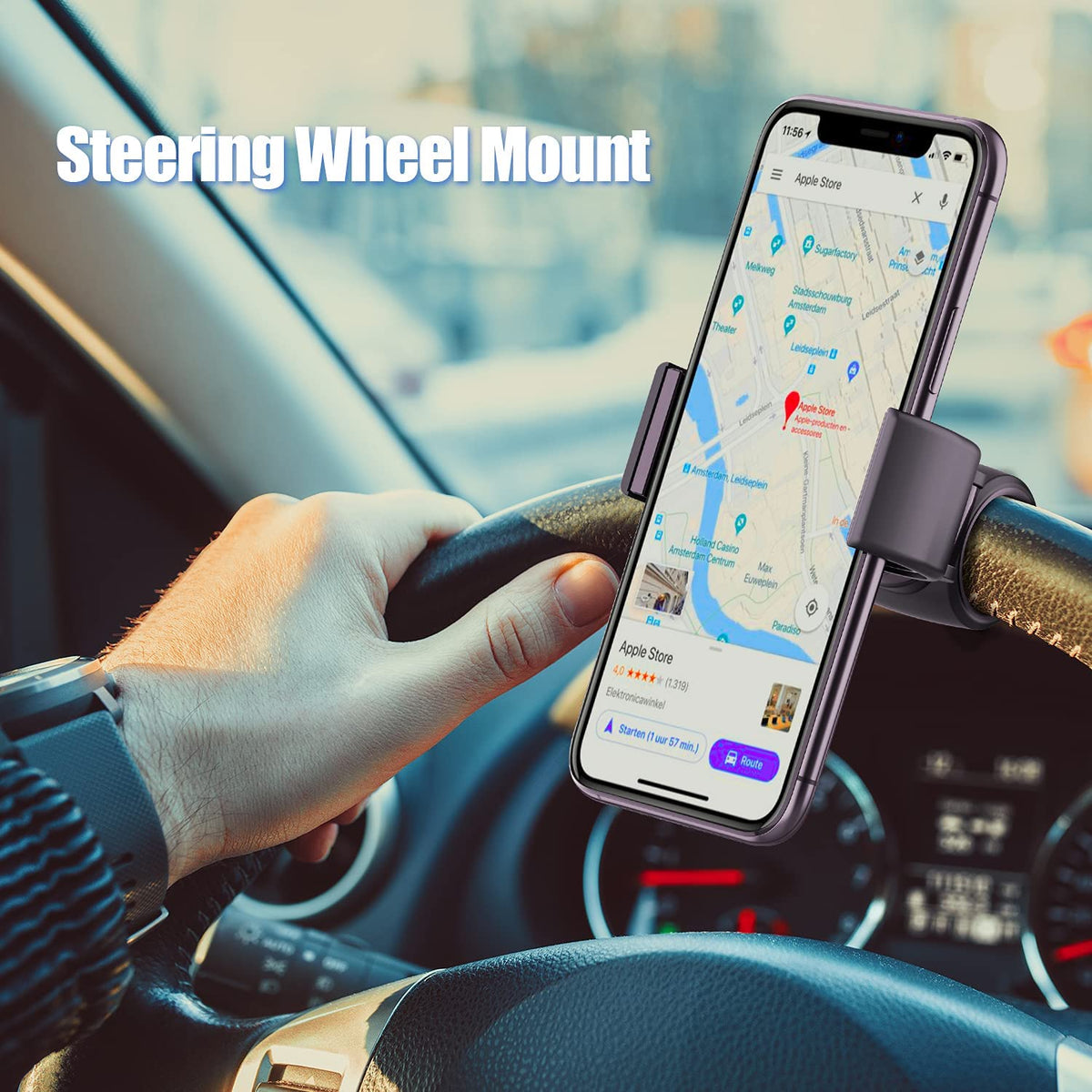 WixGear All-in-1 Multi Phone Mount, Bike Mount, Desk Mount, Shelf Mount, Air Vent Mount, Driver Mount, Headrest Mount Stroller Mount, 1 Mount for All