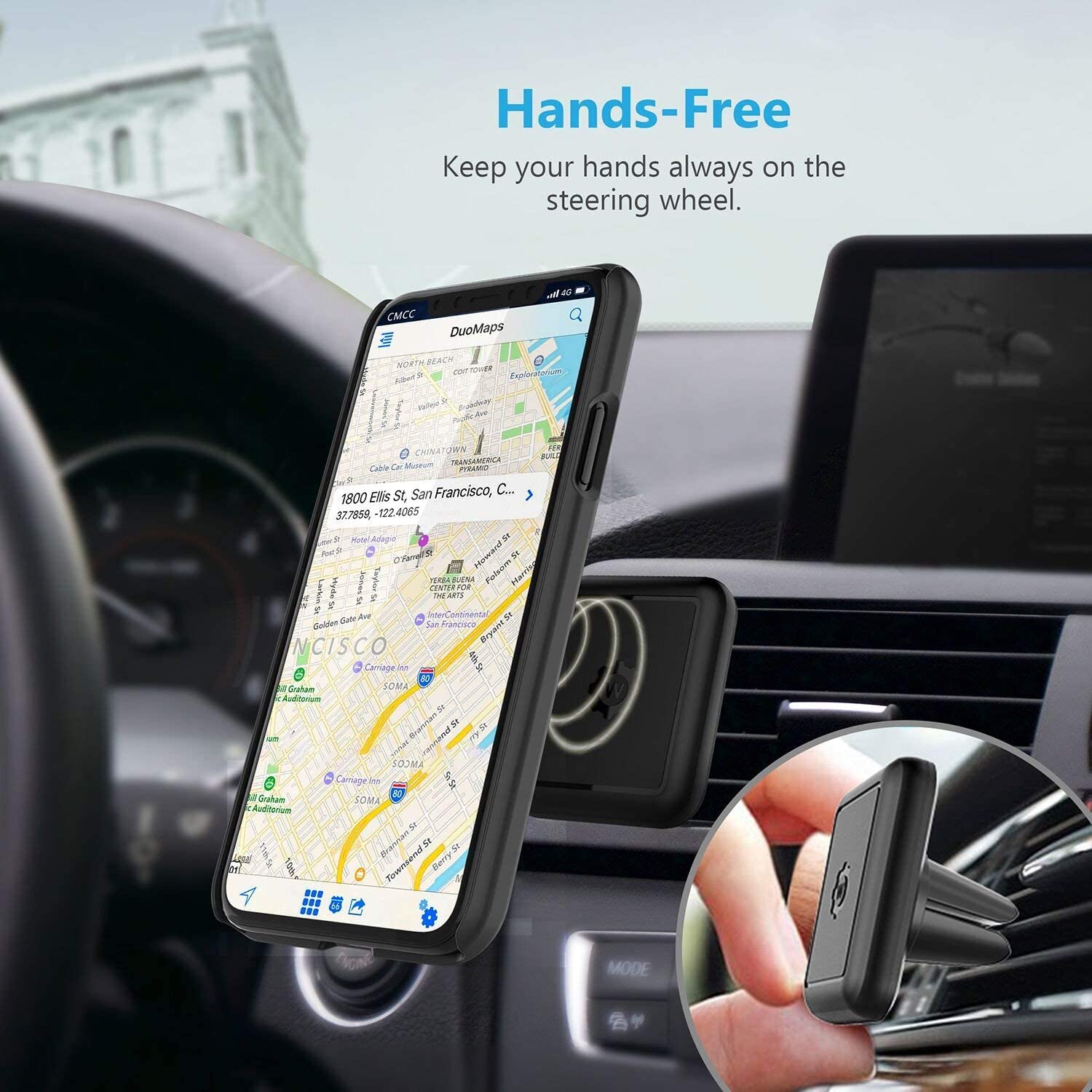 WixGear [2 Pack] Universal Air Vent Magnetic Phone Holder