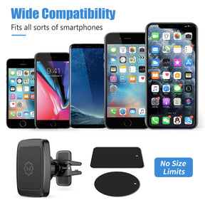 Magnetic Phone Car Mount, WixGear [2 Pack] Air Vent Car Phone Mount Holder, Phone Holder for Car with Twist-Lock base