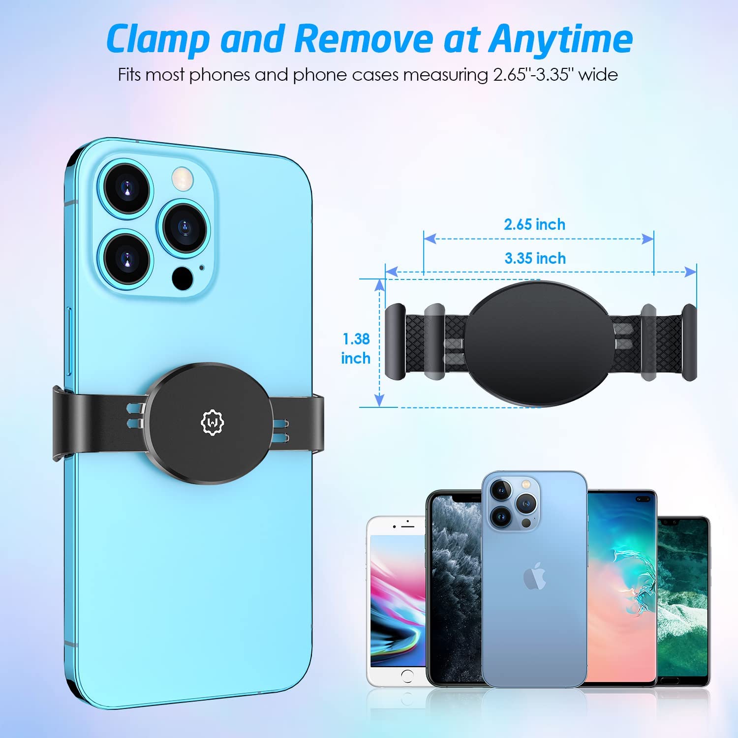Phone clamp for shop car