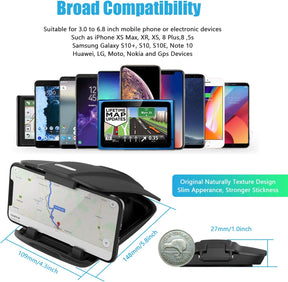 WixGear Car Phone Mount, Dashboard Cell Phone Holder, Dash Mount Cell Phone Holder for Smartphone, Mobile Phone Car Mat Pad for All Smartphones