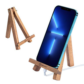 WixGear Wooden Easel Phone Stand Tablet Holder Canvas Style Desktop Phone Holder Mount for iPhone and All Smartphones