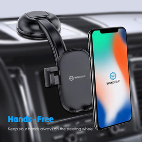 WixGear Universal Dashboard Curved Phone Car Suction Mount Holder for Car 360 Degree Rotation Compatible with All Phones