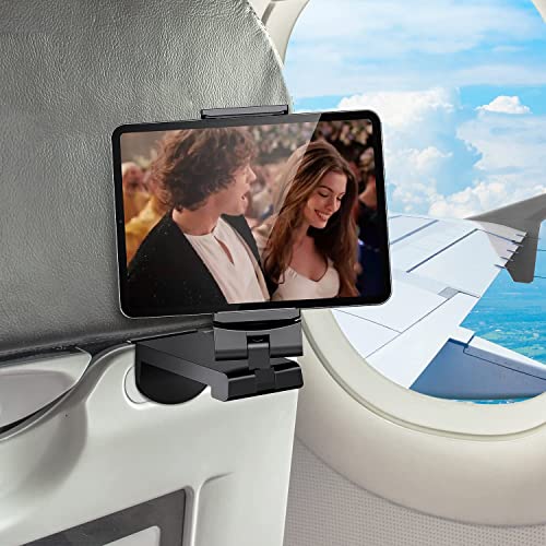 WixGear Airplane in Flight Tablet Phone Mount, For Desk with Multi-Directional Dual 360 Degree Rotation, Pocket Size Travel for Flying