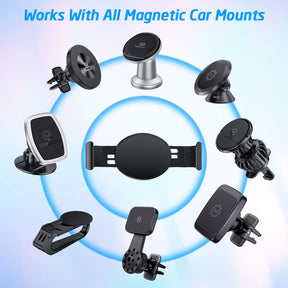 WixGear Metal Phone Clamp for Magnetic Car Mount [Clip and Remove at Anytime] Metal Phone Clip for All Magnet Car Holder